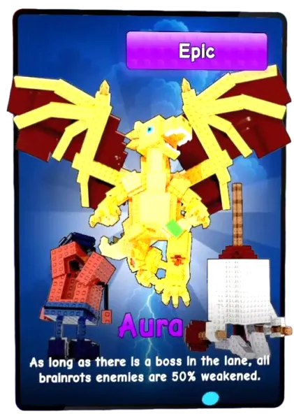 Aura card - Epic rarity - Plants vs Brainrots