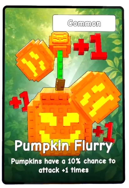 Pumpkin Flurry card - Common rarity - Plants vs Brainrots